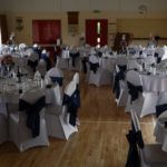 The Millennium Hall interior ready for a wedding reception