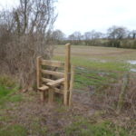 New wooden stile to field