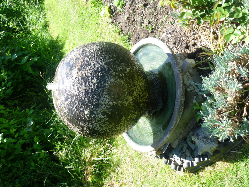 Stone ball water feature