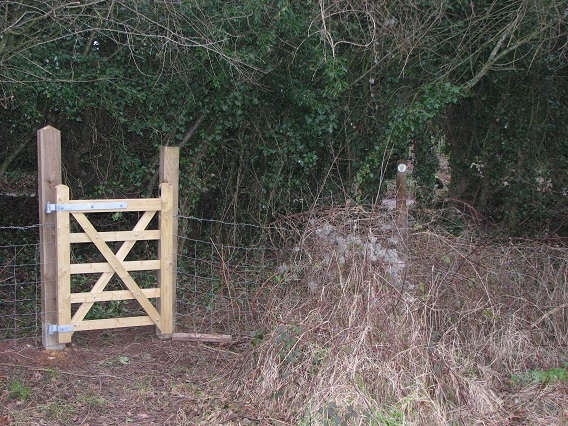 New wooden gate and stile